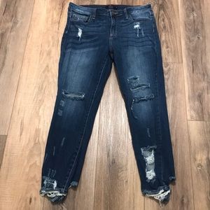 Cello distressed jeans with raw hem